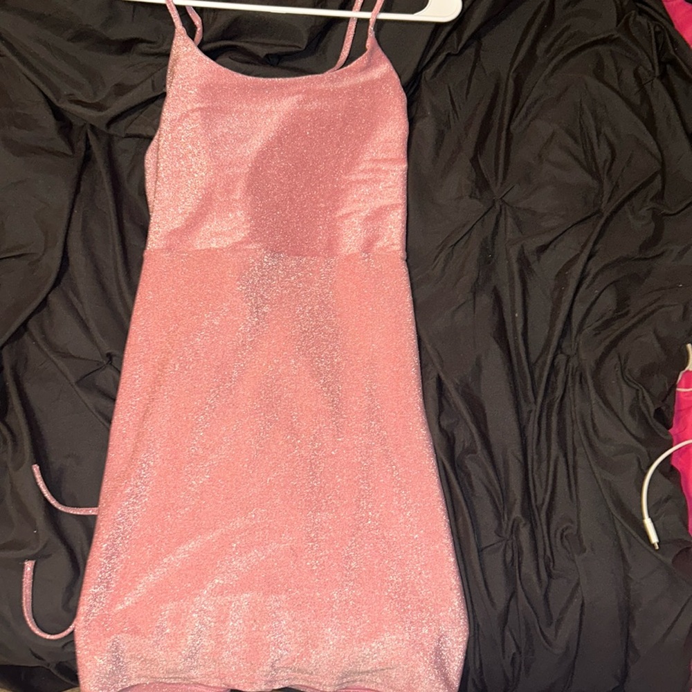 Cute mini pink dress